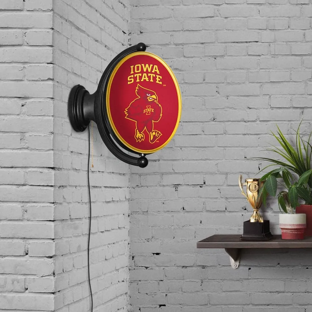 Iowa State Cyclones: Swoop - Original Oval Rotating Lighted Wall Sign