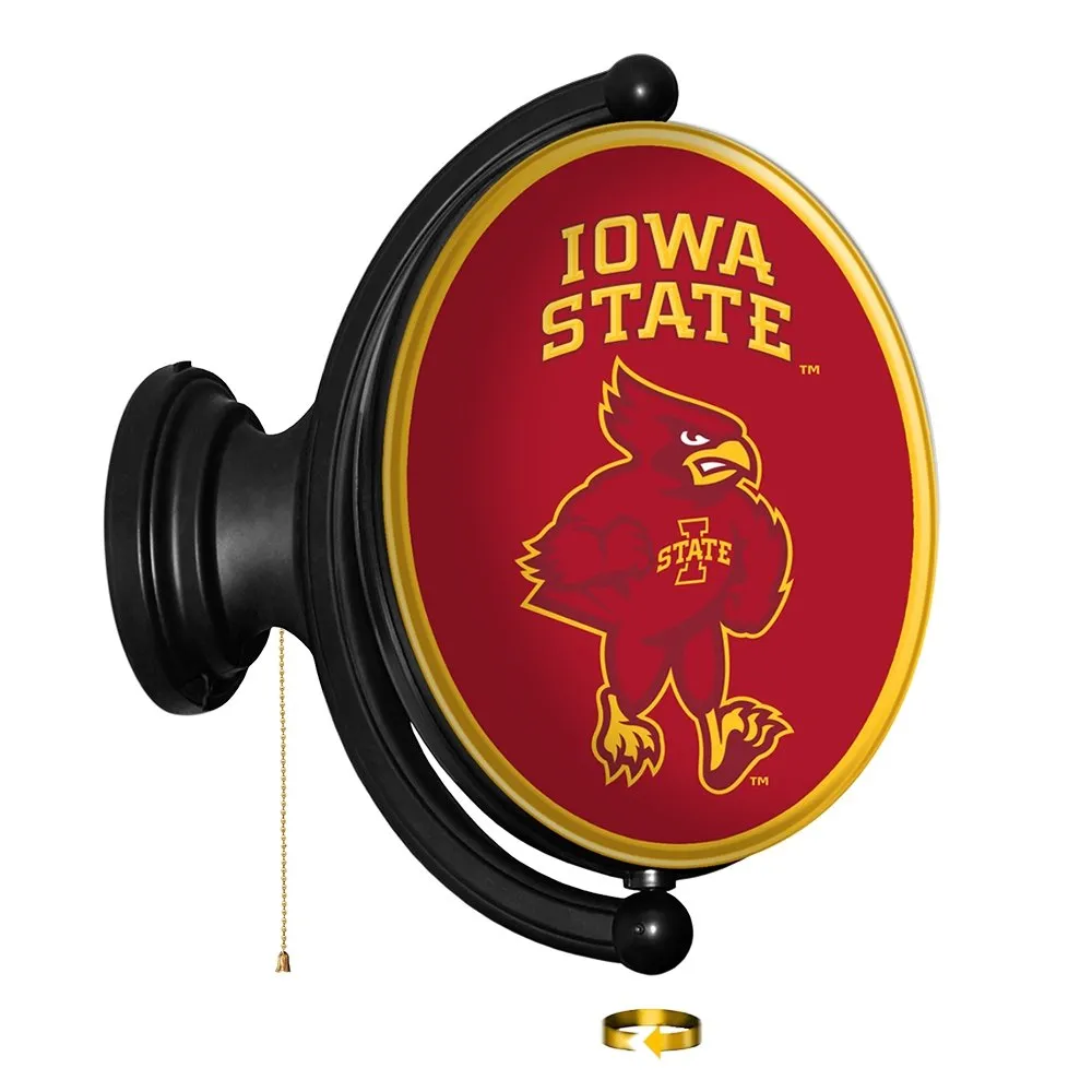 Iowa State Cyclones: Swoop - Original Oval Rotating Lighted Wall Sign