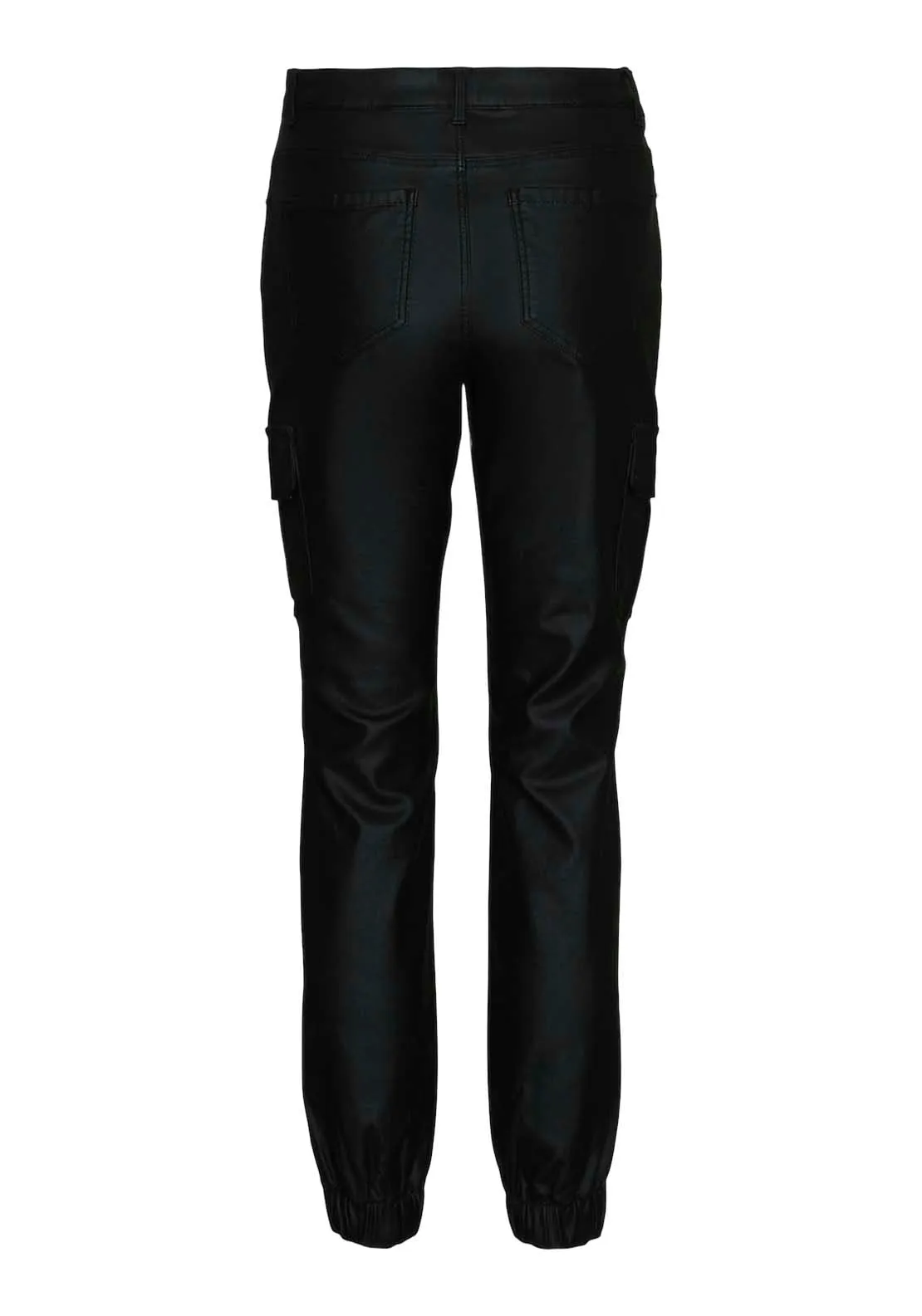 ivy Mid rise Angle Cargo Pants - Black
