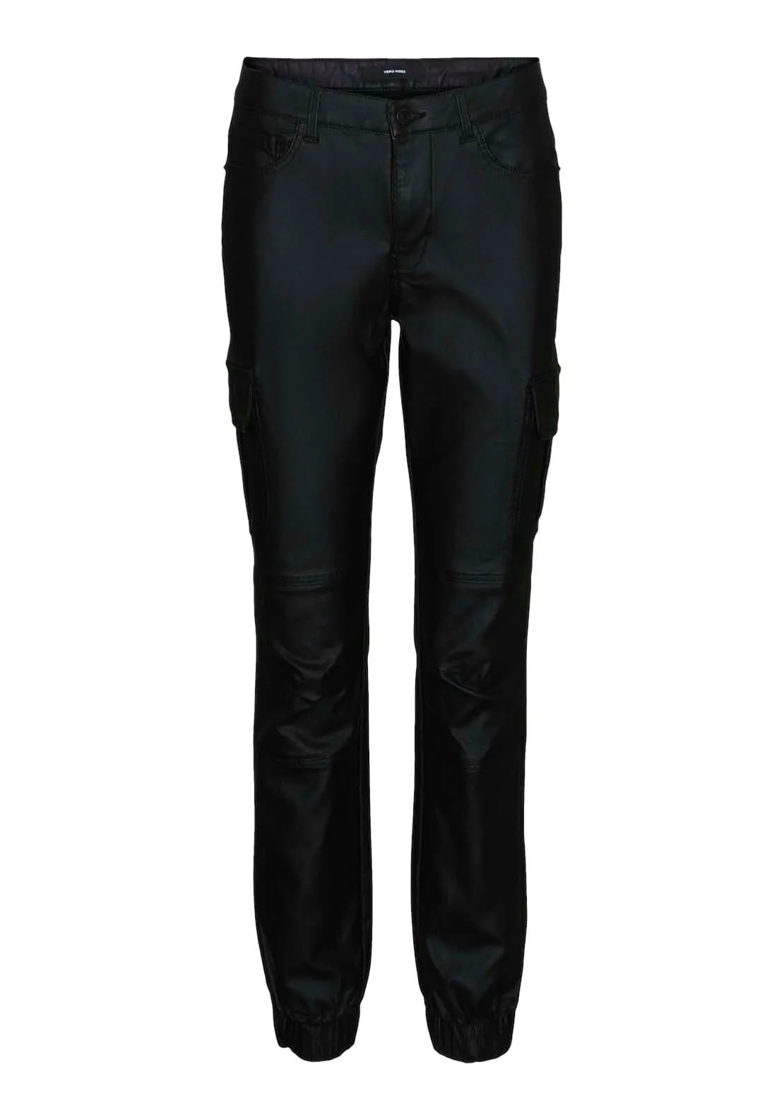 ivy Mid rise Angle Cargo Pants - Black