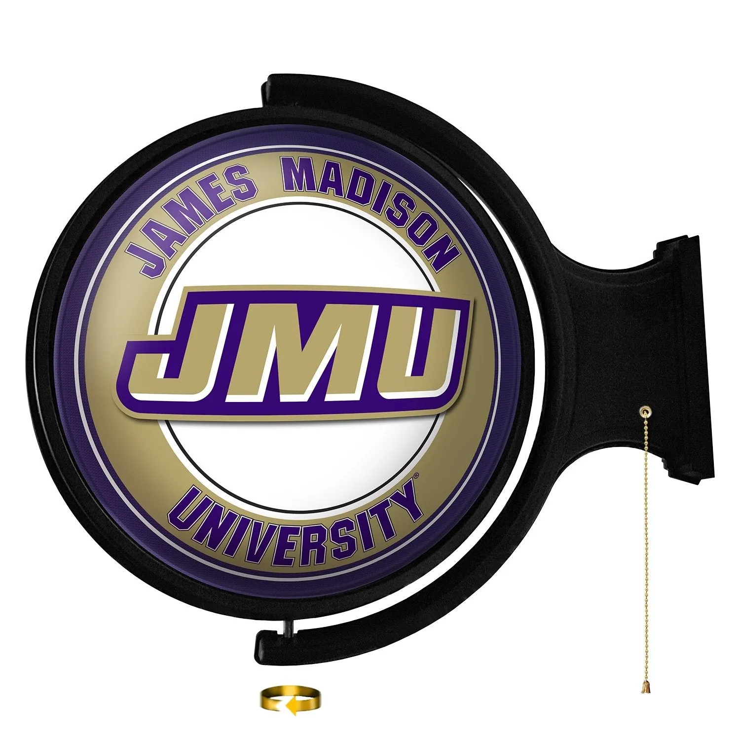 James Madison Dukes: Original Round Rotating Lighted Wall Sign
