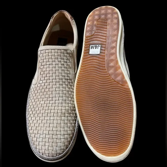 JOHNSTON &amp;‎ MURPHY EUC MEN’S MCGUFFEY Sheepskin WOVEN SLIP ON sz 13