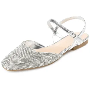 Journee Womens Nysha Tru Comfort Foam Buckle Square Toe Ballet Evening Dress Flats