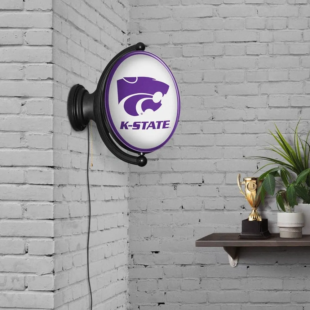 Kansas State Wildcats: Original Oval Rotating Lighted Wall Sign