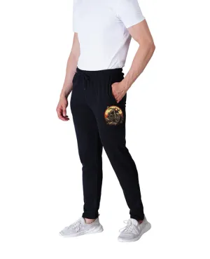 Kart Black Men's Printed Track Pants | Black Color Track Pant | Black - Bike