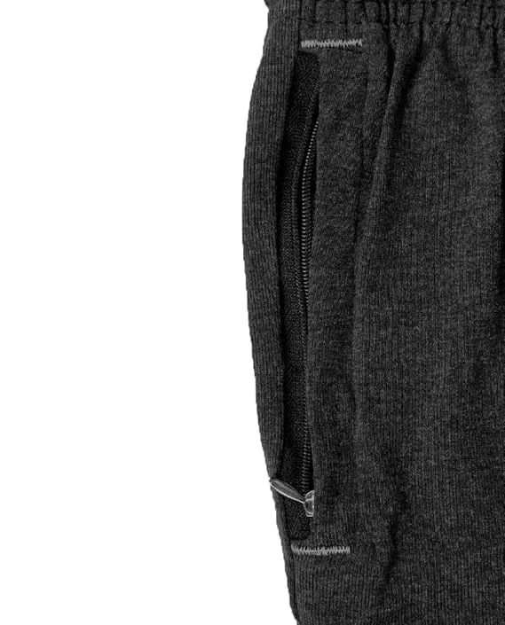 Kart Black Men's Printed Track Pants | Black Melange Color Track Pant | Andra - Black