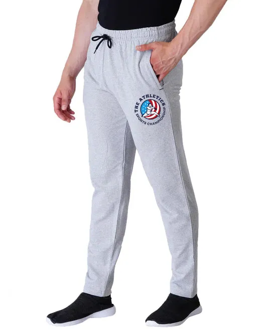 Kart Black Men's Printed Track Pants | Grey Color Track Pant | Grey - Us Atheletic