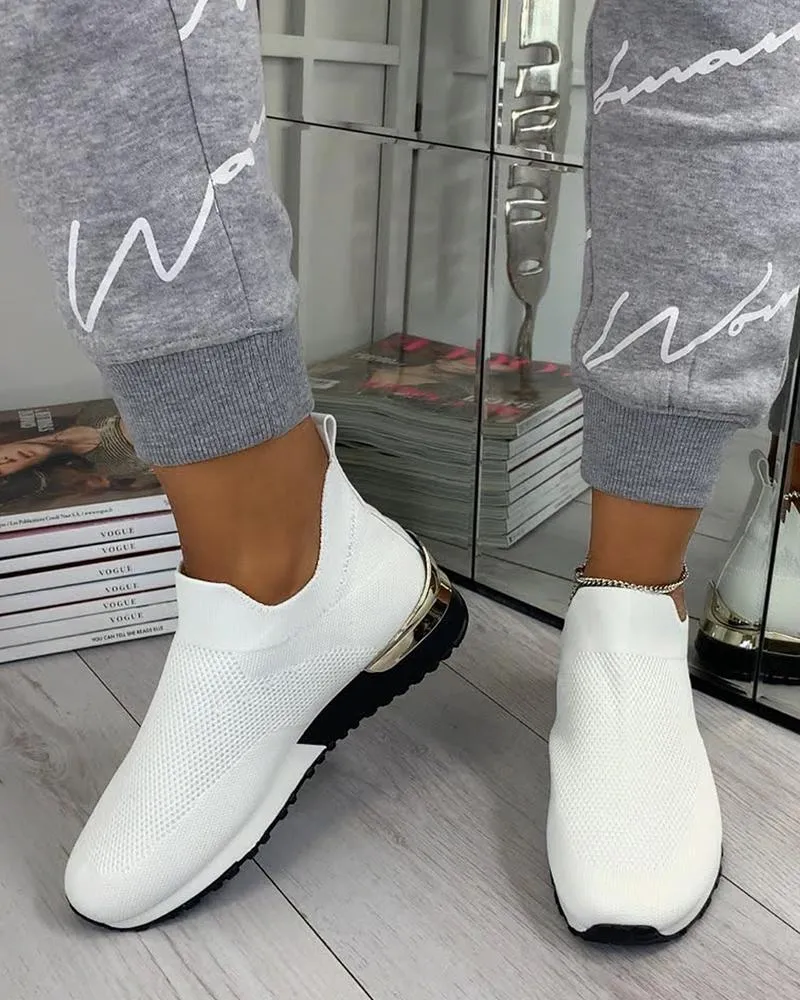 KB Elegant Elastic Slip-on Flat Shoes
