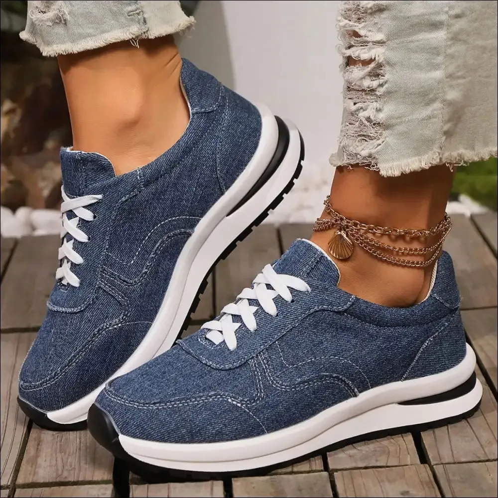 Lace Up Canvas Athletic Shoes: Sporty & Stylish