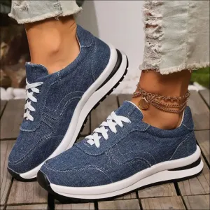 Lace Up Canvas Athletic Shoes: Sporty & Stylish