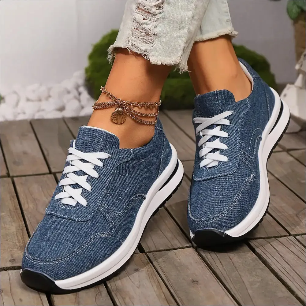 Lace Up Canvas Athletic Shoes: Sporty & Stylish