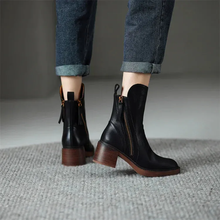 Laura™ | Leather Ankle Boots