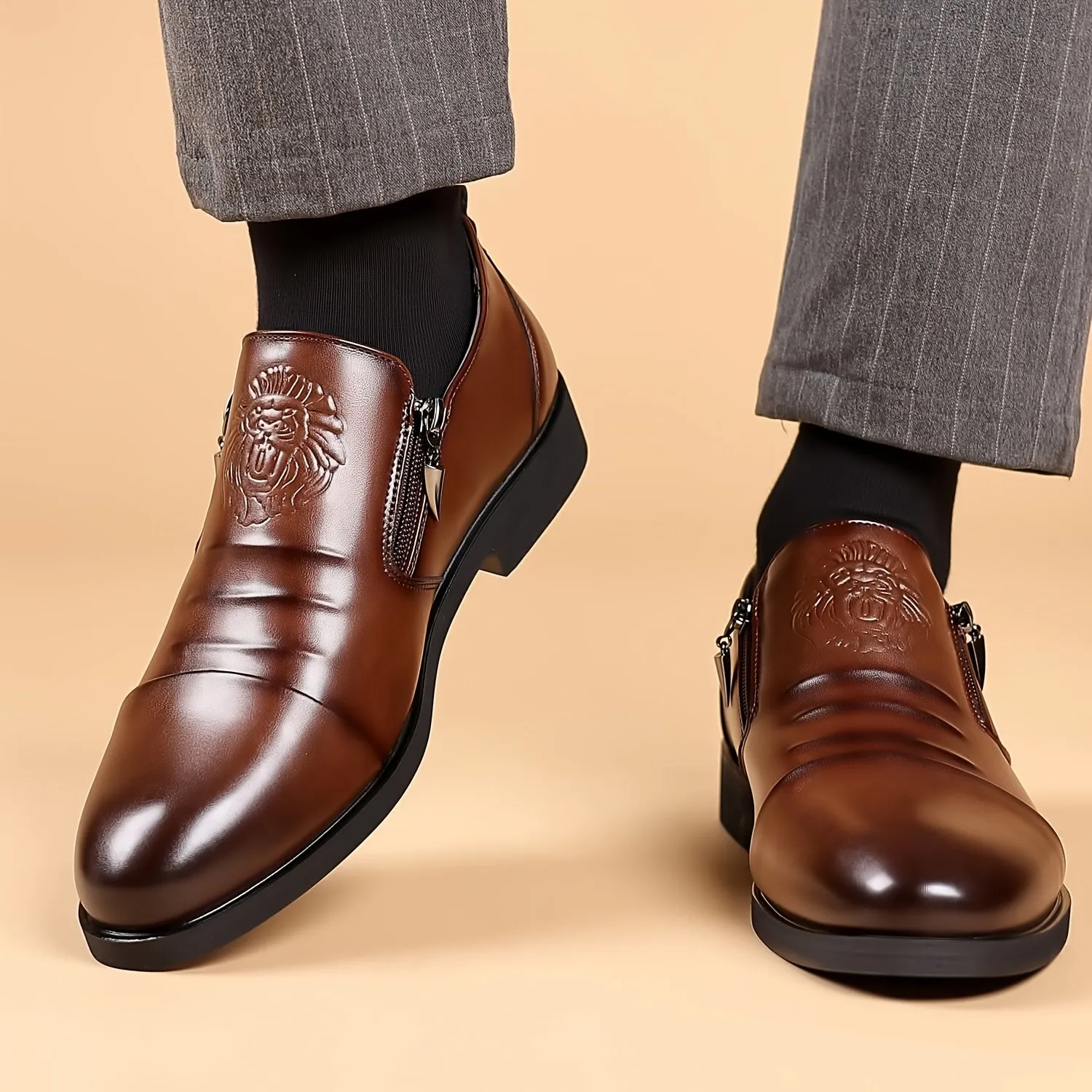 Leonard - Leather Slip-Ons