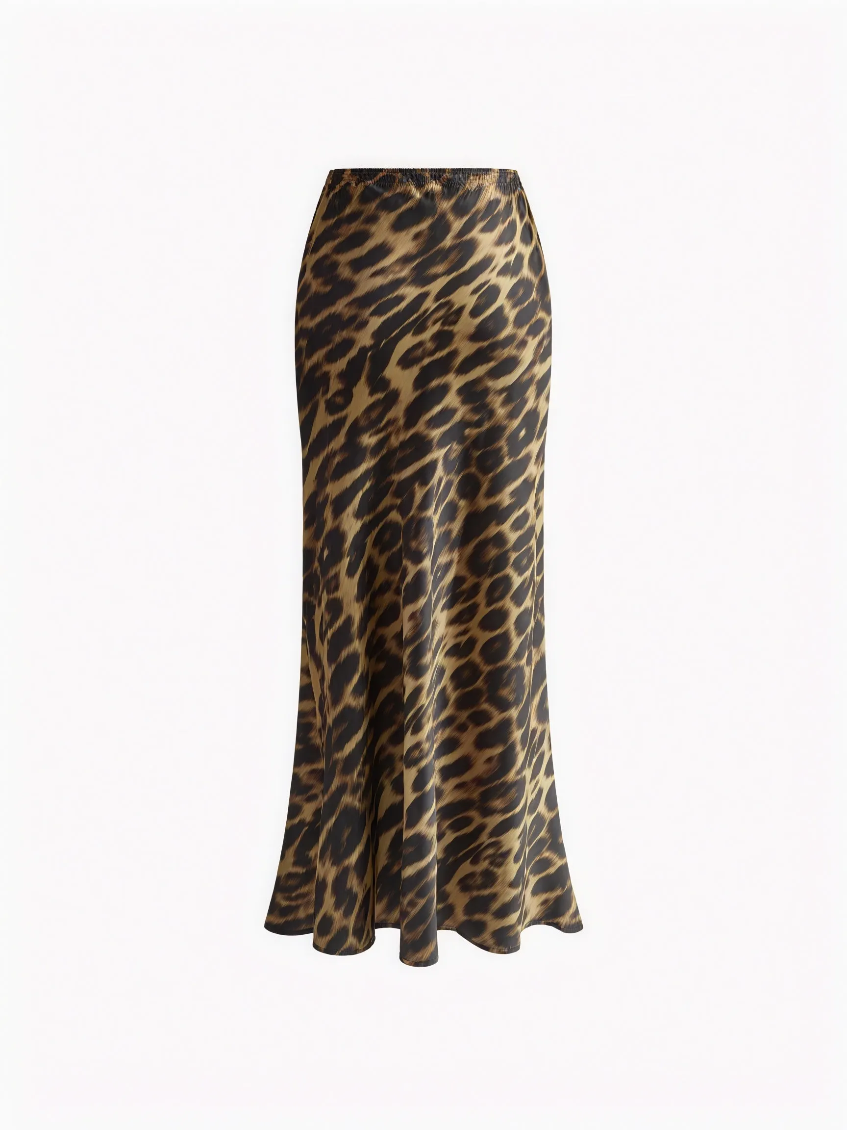 Leopard Print High-Waisted Maxi Skirt
