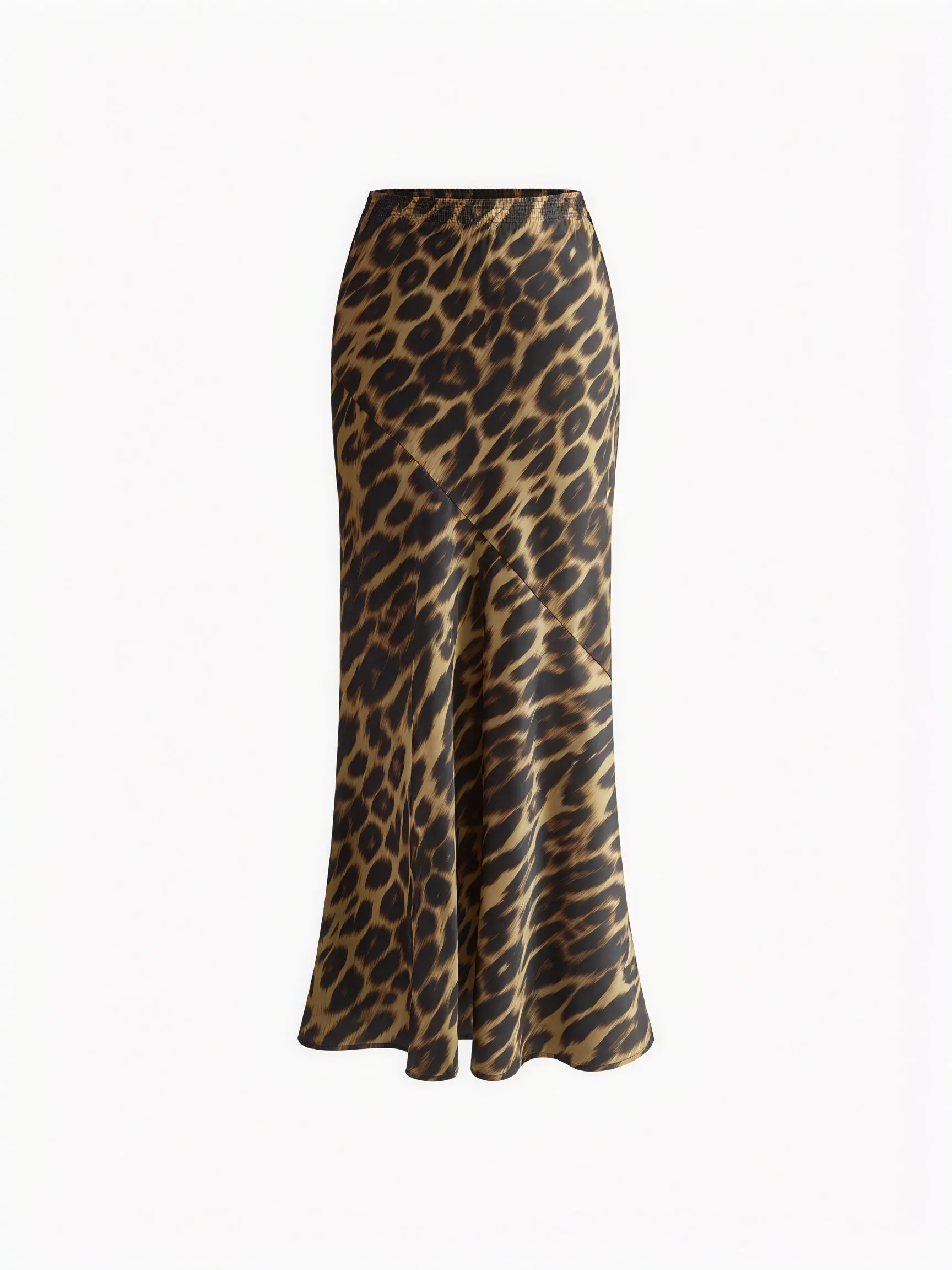 Leopard Print High-Waisted Maxi Skirt