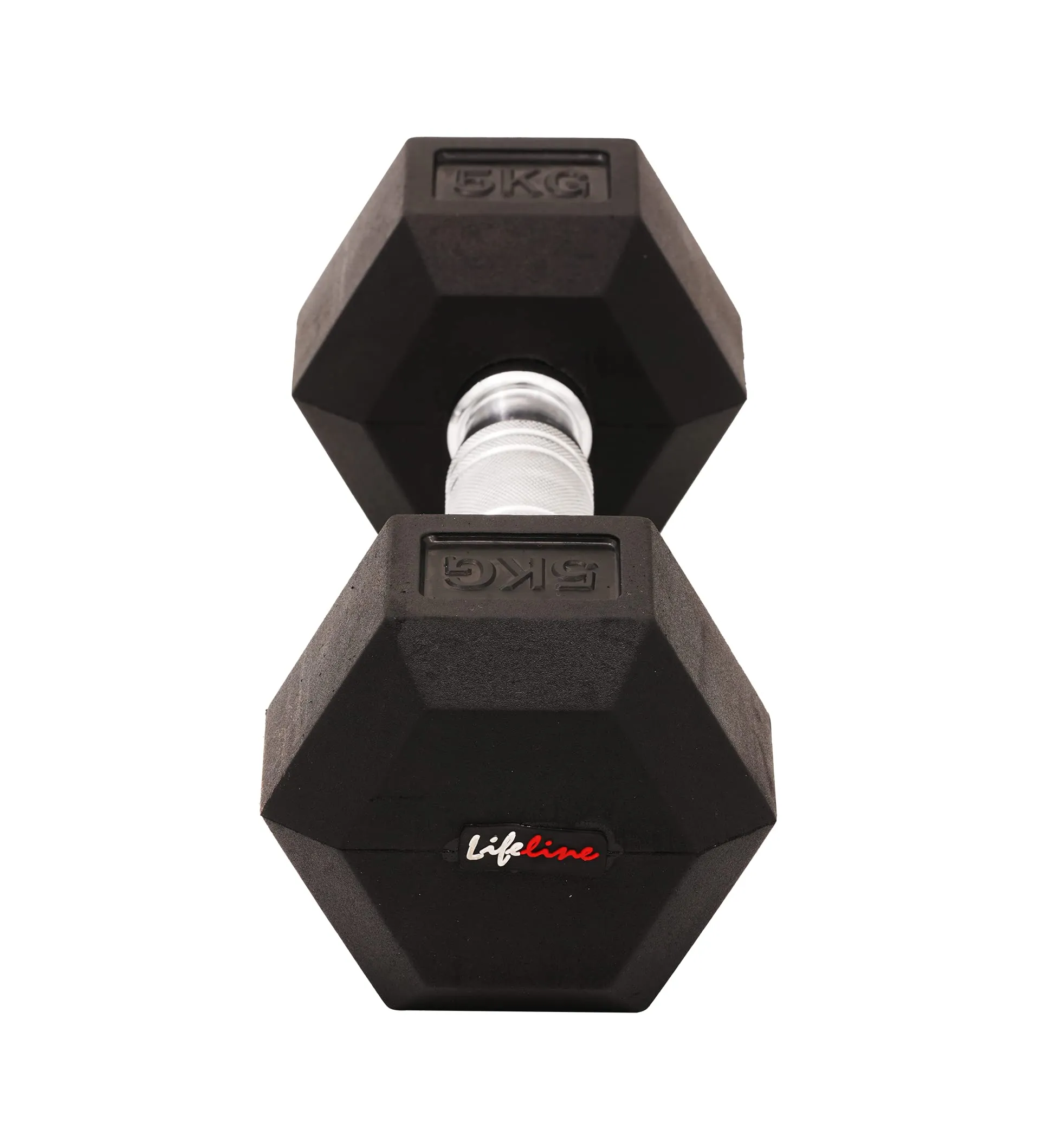 Lifeline 20 Kg Hexa Dumbbell Set Ideal for Home Gym Exercise Workout for Men & Women, Cast Iron Rubber Coated Encased, Perfect for Home Fitness- Pack of 2