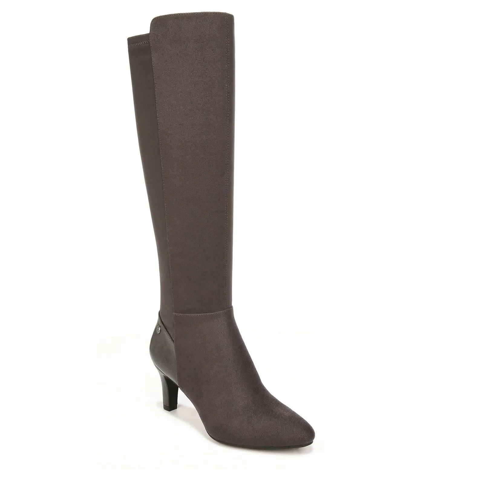 LifeStride Womens Gracie High Heeled Tall Boots Stone Grey 7 W