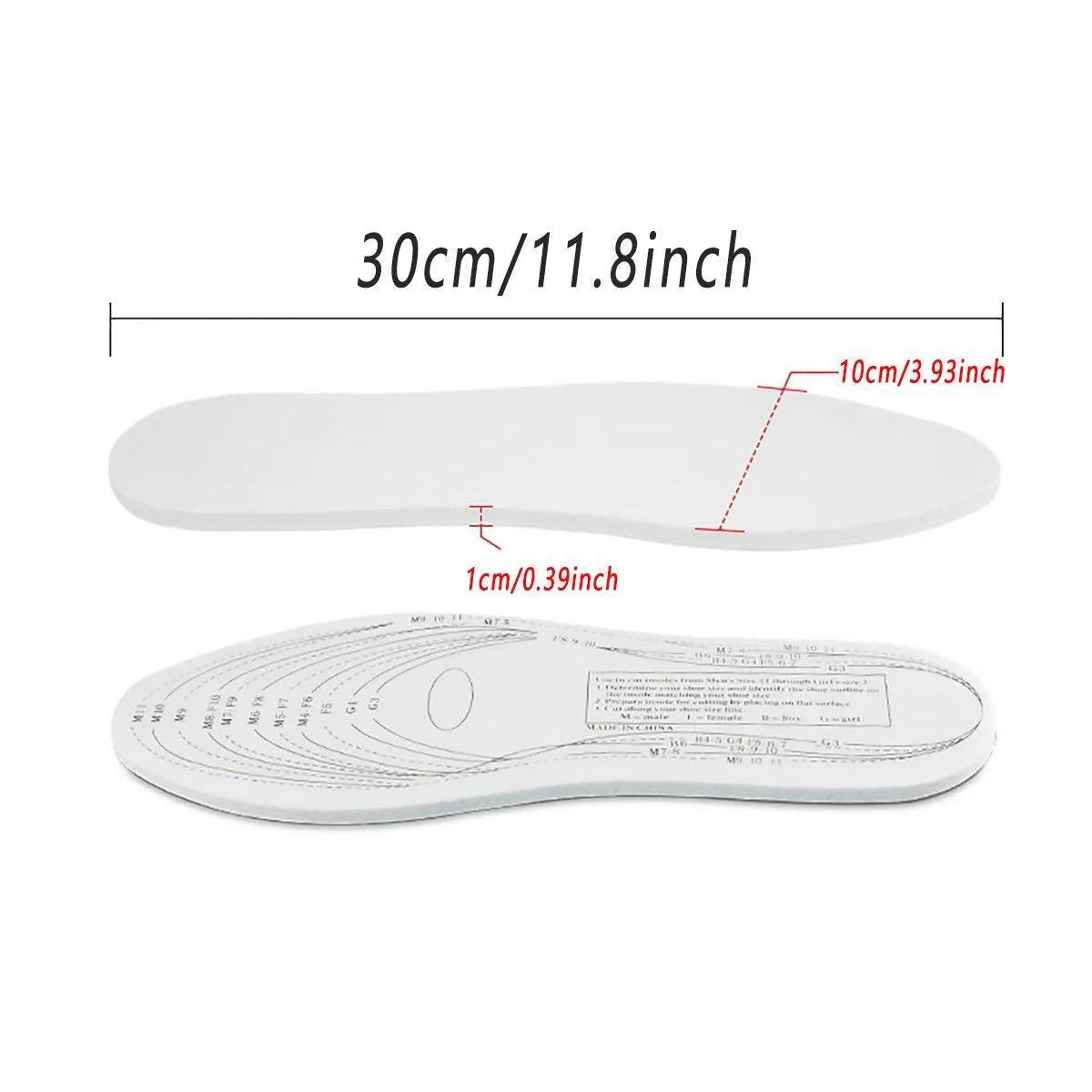 Lightweight Memory Foam Insoles Unisex All Day Comfort Shoe Inserts Arch Support