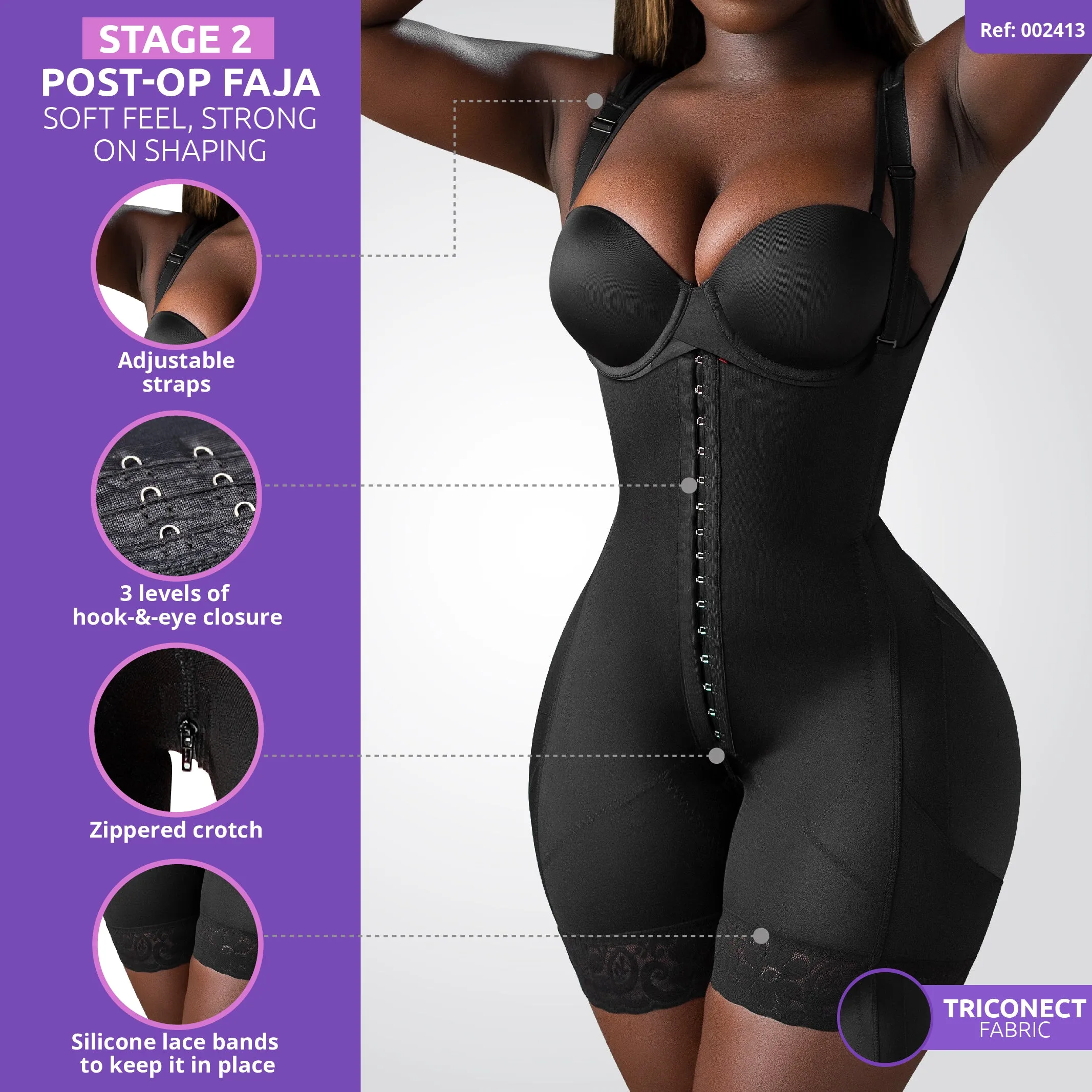 Lipo | Stage 2 Post-Op Faja Colombiana| No Bra