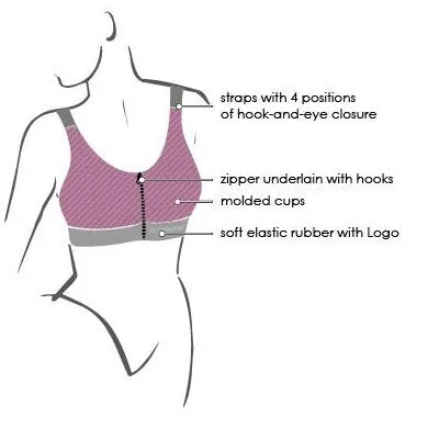 Lipoelastic PI Special Post Surgery Compression Bra - White