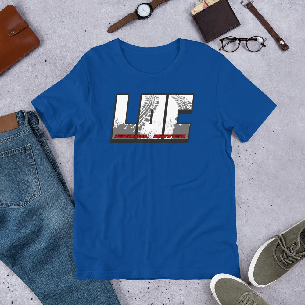 LOC Crawl Rated Tire Track Logo - Short-Sleeve Unisex T-Shirt