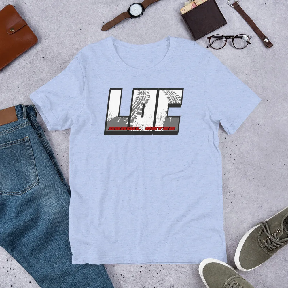 LOC Crawl Rated Tire Track Logo - Short-Sleeve Unisex T-Shirt