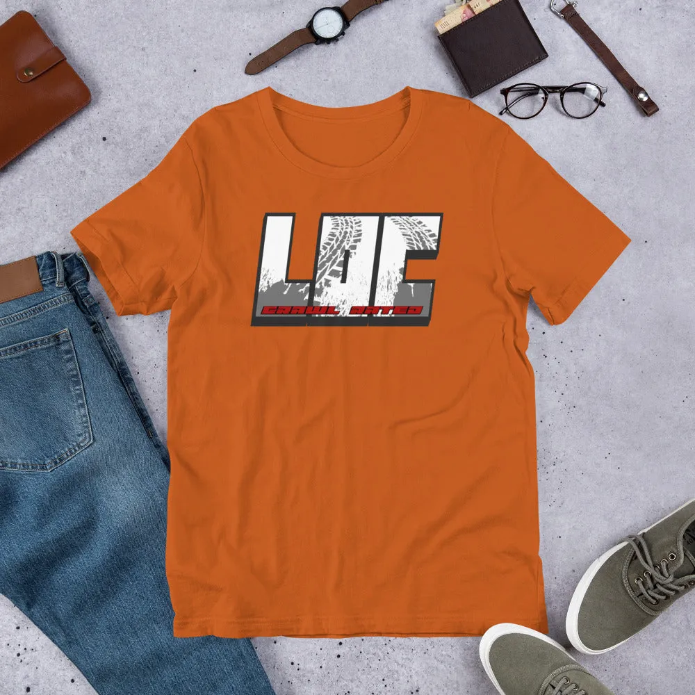 LOC Crawl Rated Tire Track Logo - Short-Sleeve Unisex T-Shirt