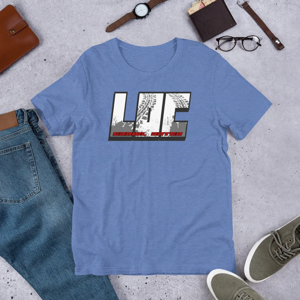 LOC Crawl Rated Tire Track Logo - Short-Sleeve Unisex T-Shirt