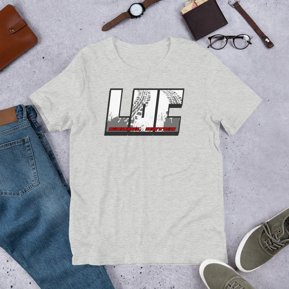 LOC Crawl Rated Tire Track Logo - Short-Sleeve Unisex T-Shirt
