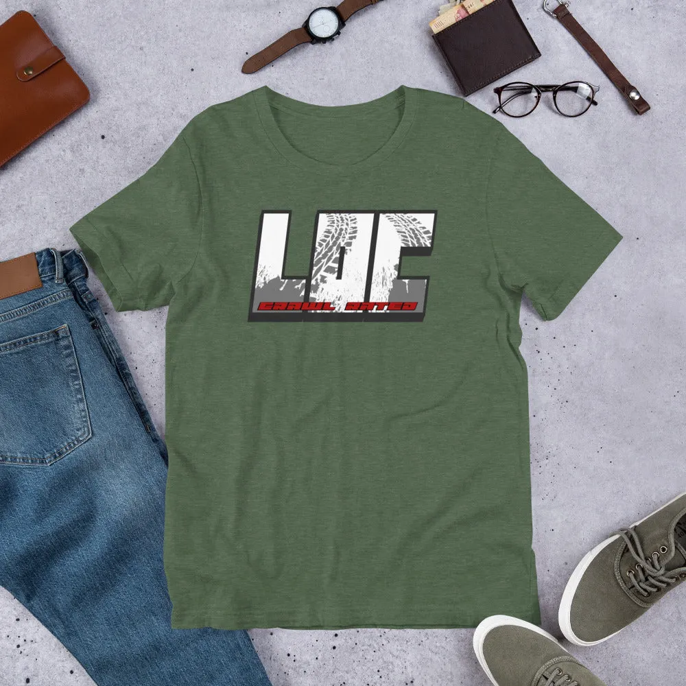 LOC Crawl Rated Tire Track Logo - Short-Sleeve Unisex T-Shirt