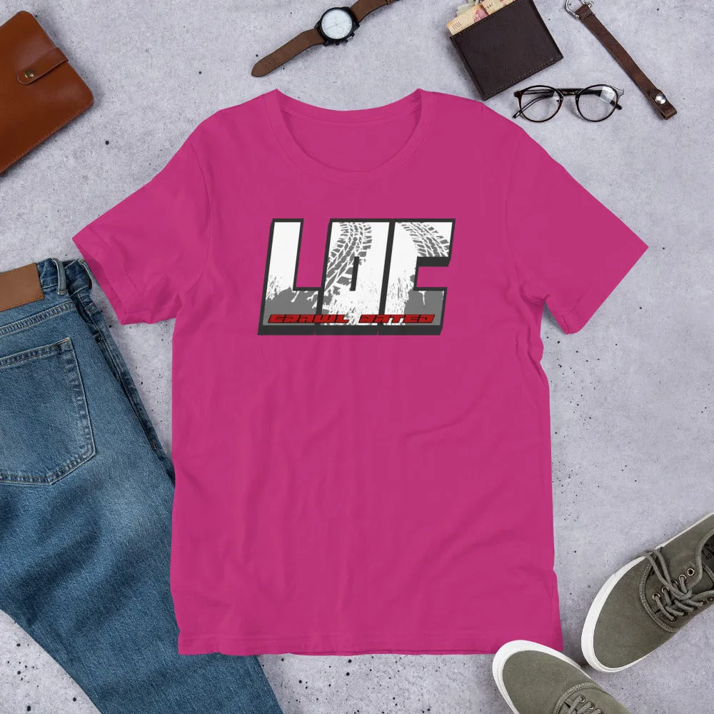 LOC Crawl Rated Tire Track Logo - Short-Sleeve Unisex T-Shirt