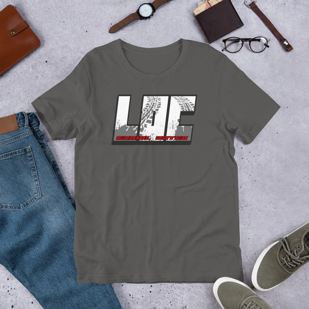 LOC Crawl Rated Tire Track Logo - Short-Sleeve Unisex T-Shirt