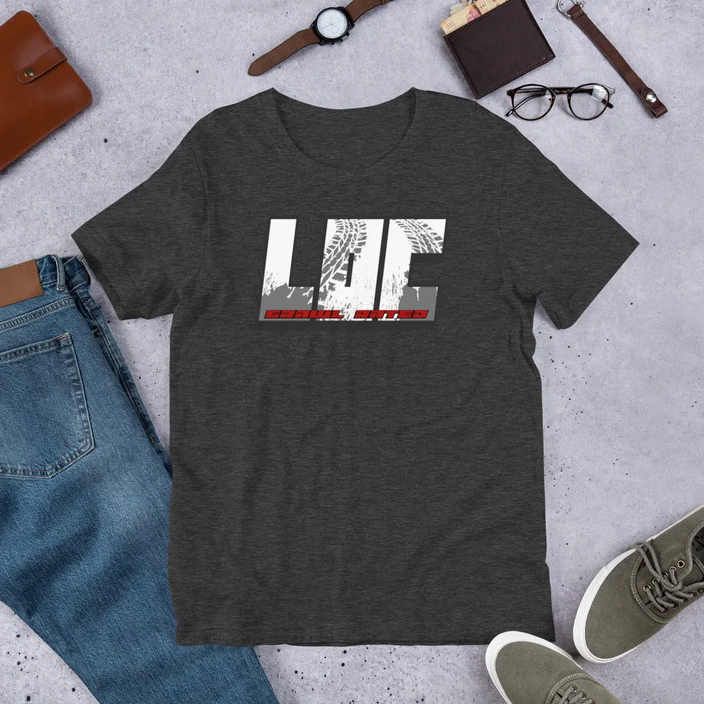 LOC Crawl Rated Tire Track Logo - Short-Sleeve Unisex T-Shirt