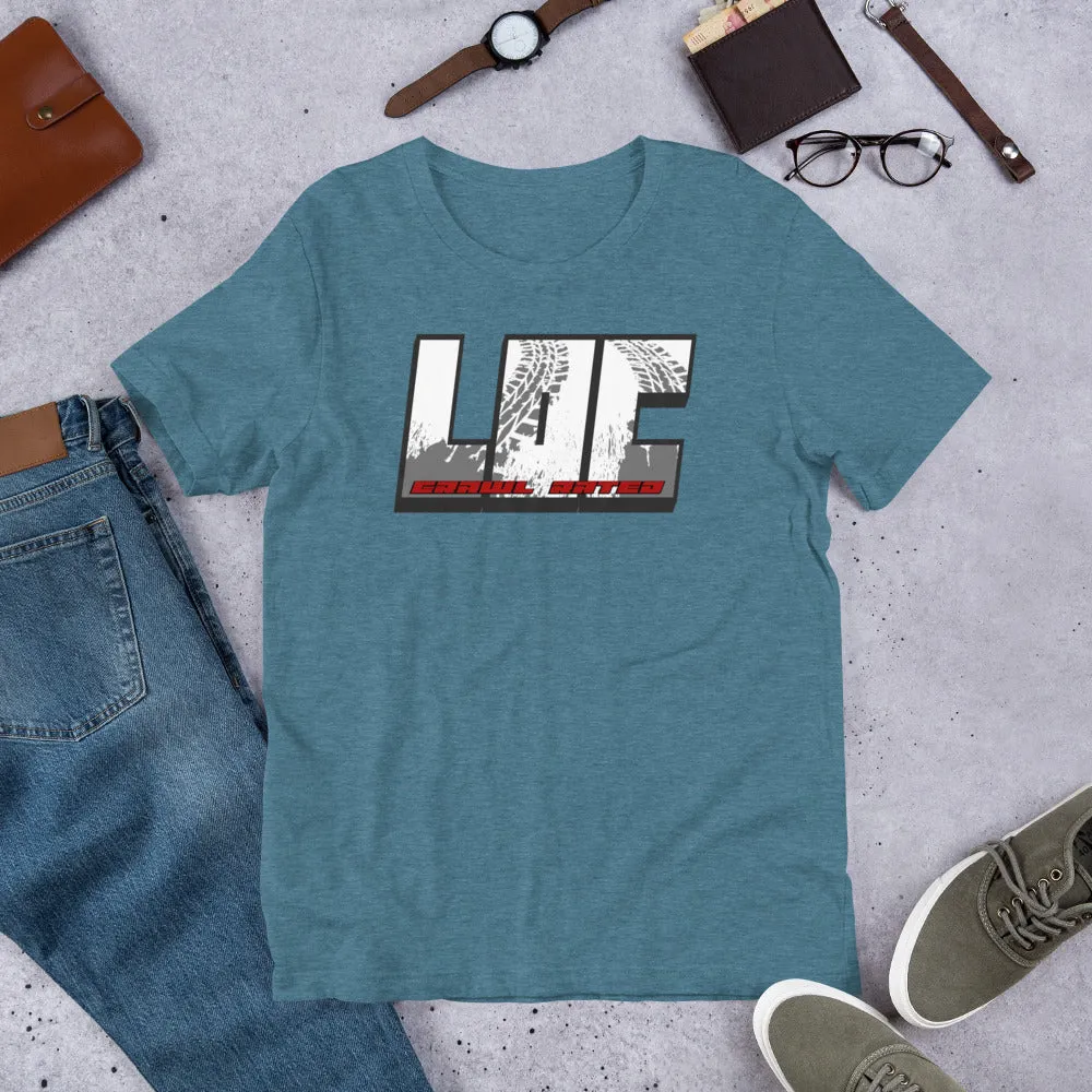 LOC Crawl Rated Tire Track Logo - Short-Sleeve Unisex T-Shirt