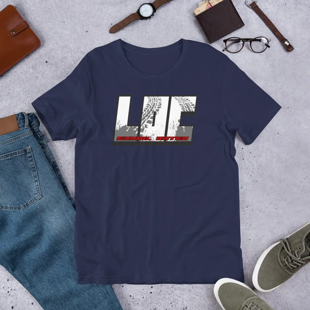 LOC Crawl Rated Tire Track Logo - Short-Sleeve Unisex T-Shirt