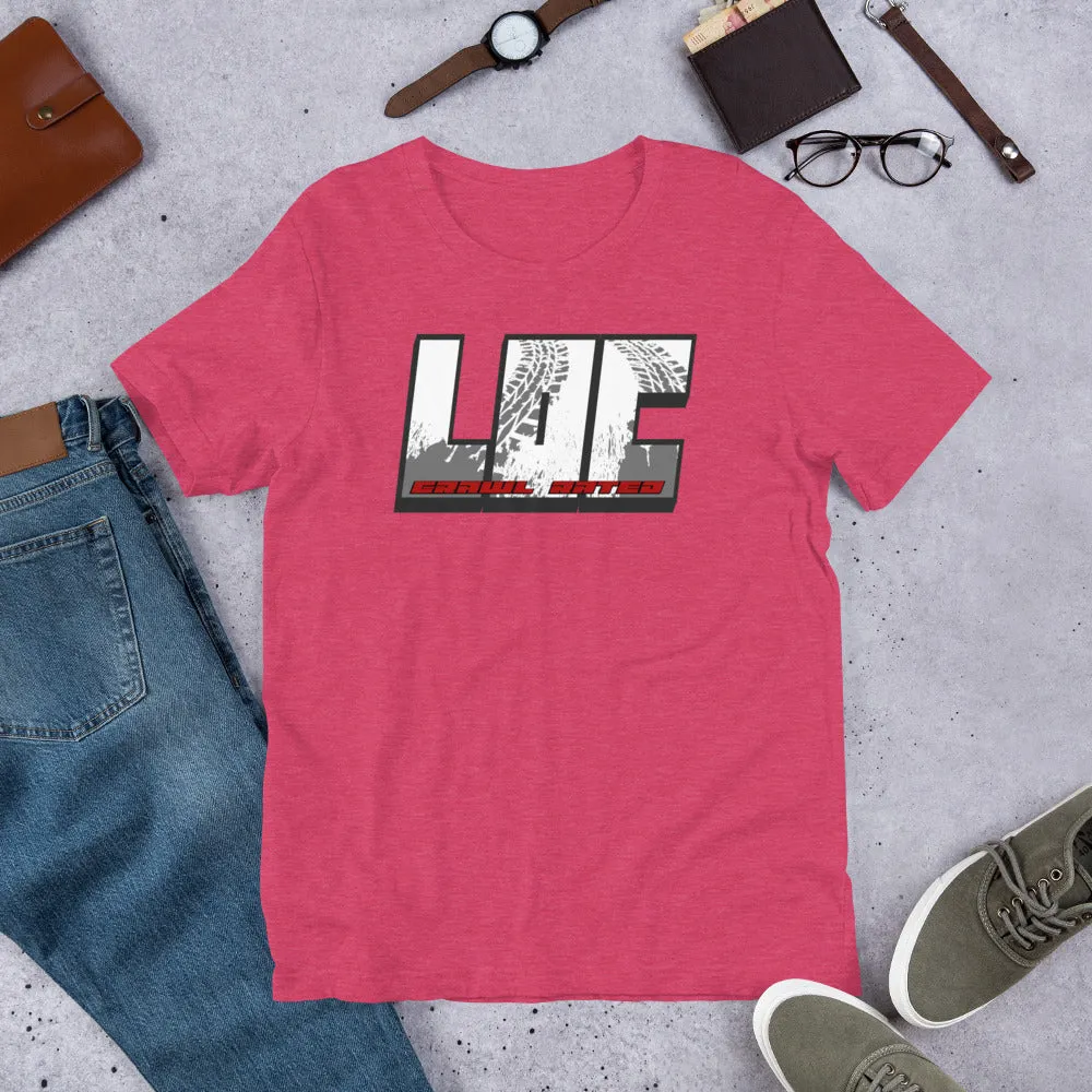 LOC Crawl Rated Tire Track Logo - Short-Sleeve Unisex T-Shirt