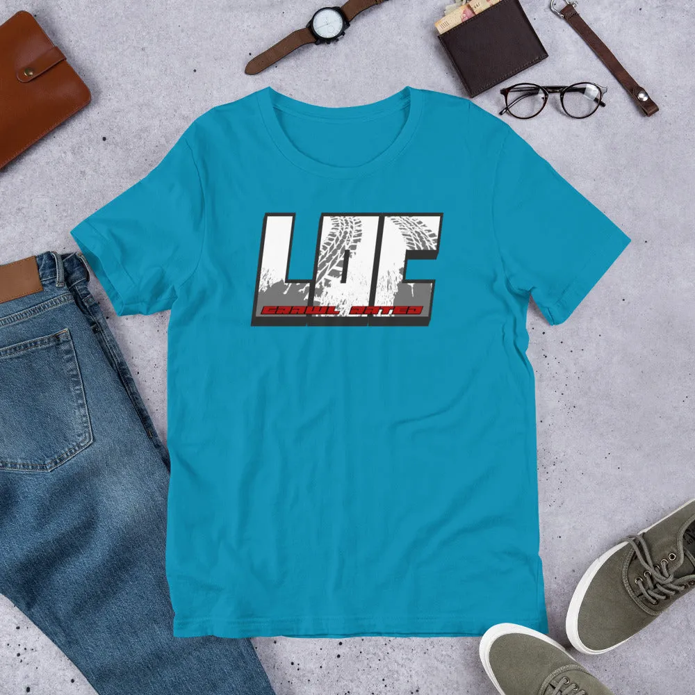 LOC Crawl Rated Tire Track Logo - Short-Sleeve Unisex T-Shirt