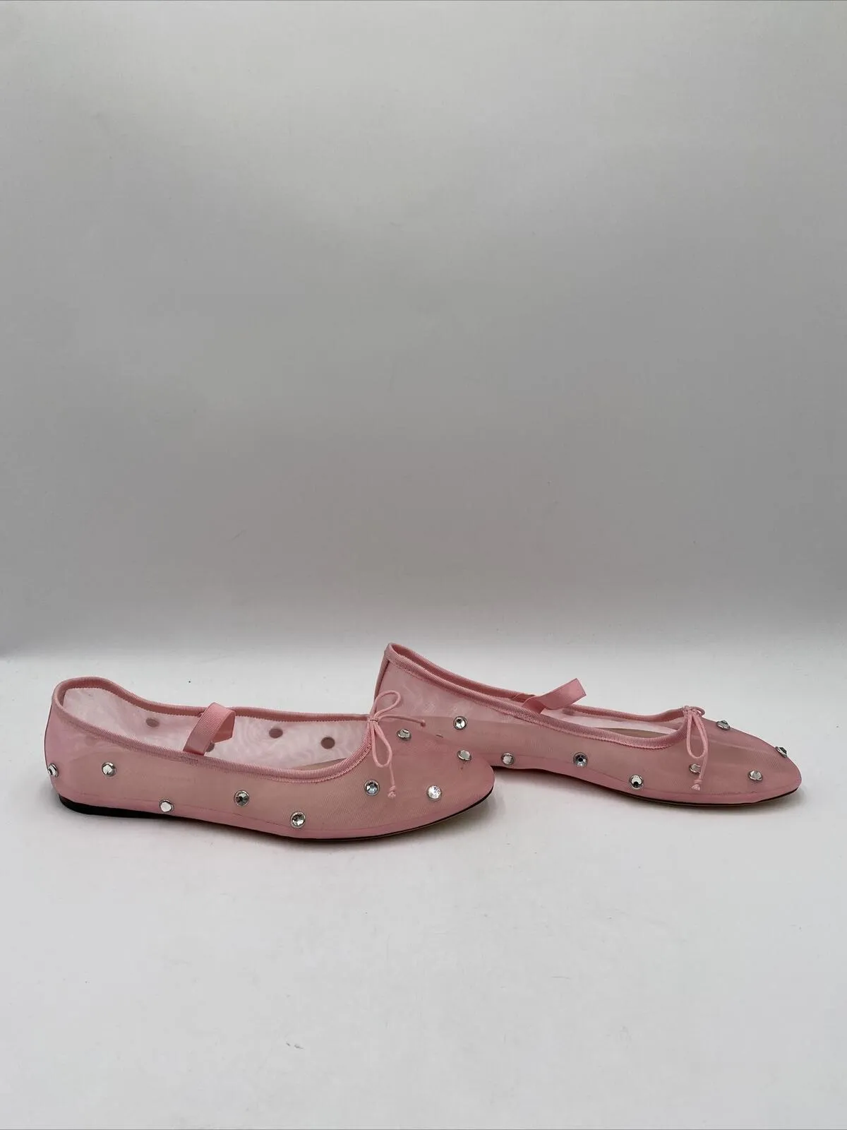 Loeffler Randall Women's Leonie Embellished Ballet Flats Pink Size 9B - Very Good