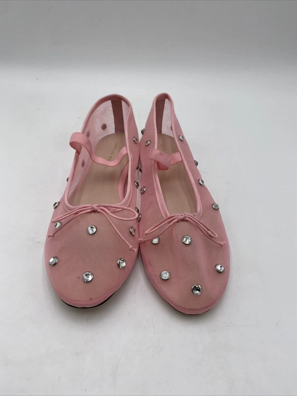 Loeffler Randall Women's Leonie Embellished Ballet Flats Pink Size 9B - Very Good
