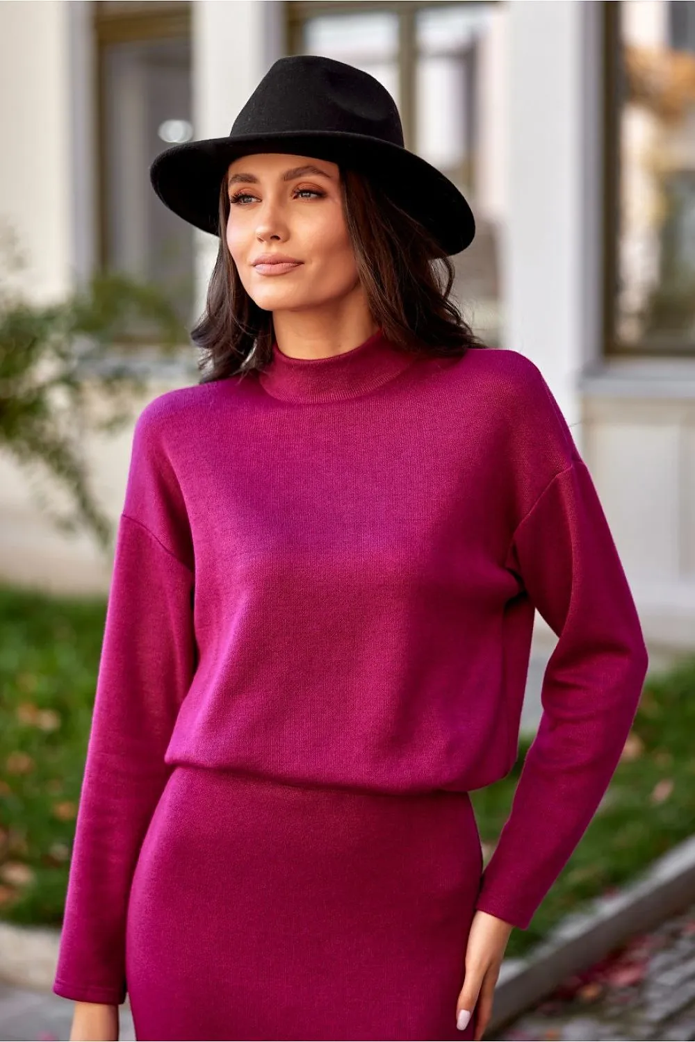 Long sleeves turtleneck blouse