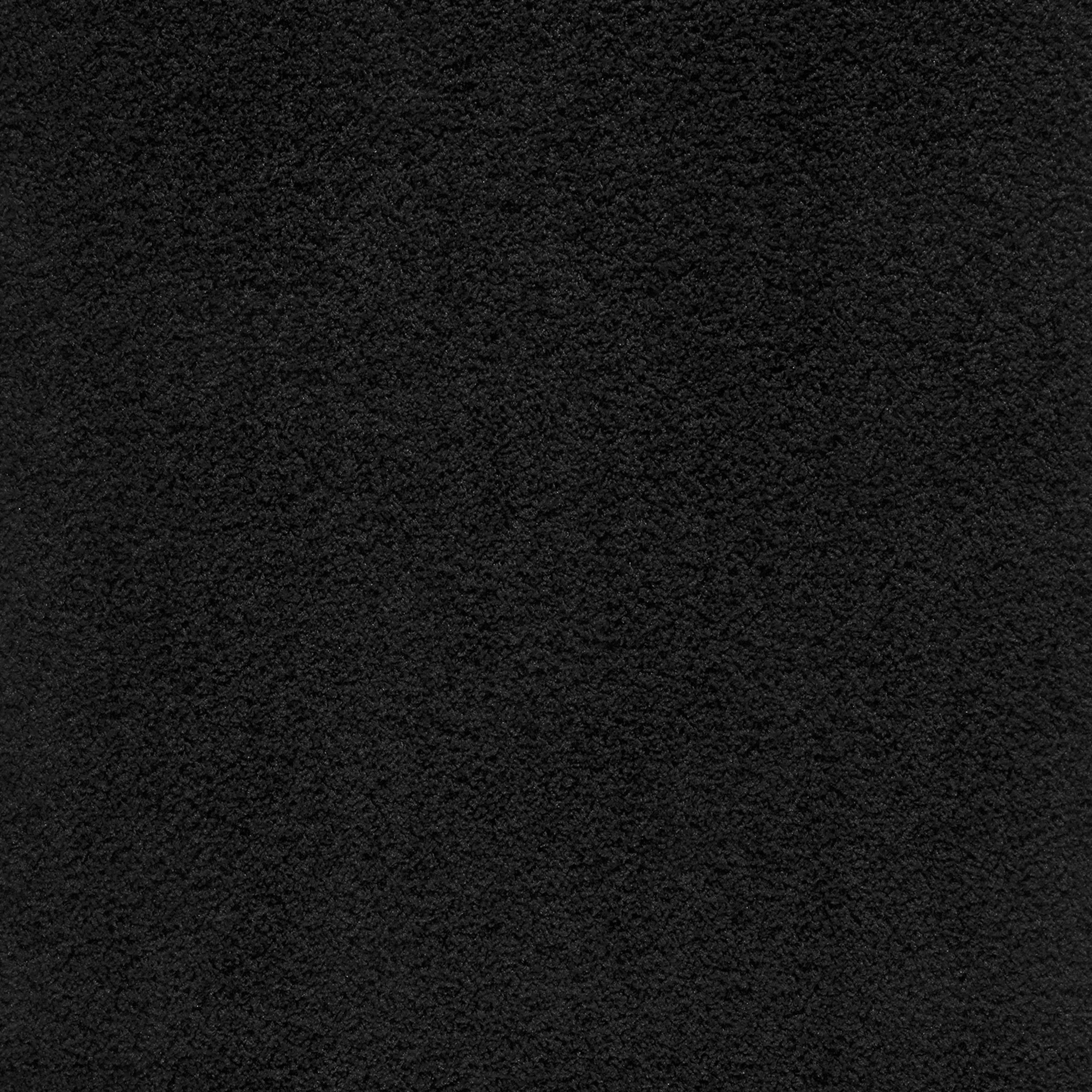 Mainstays Solid Casual Black Shag Runner Rug, 1'9"X5'