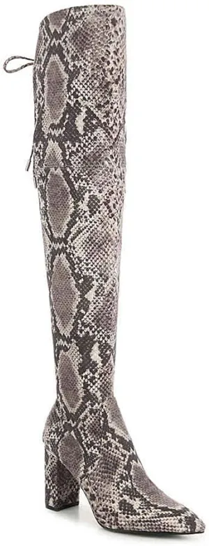 Marc Fisher Women's Shoes vany2 Almond Toe Knee High Cold, Grey, Size 7.0