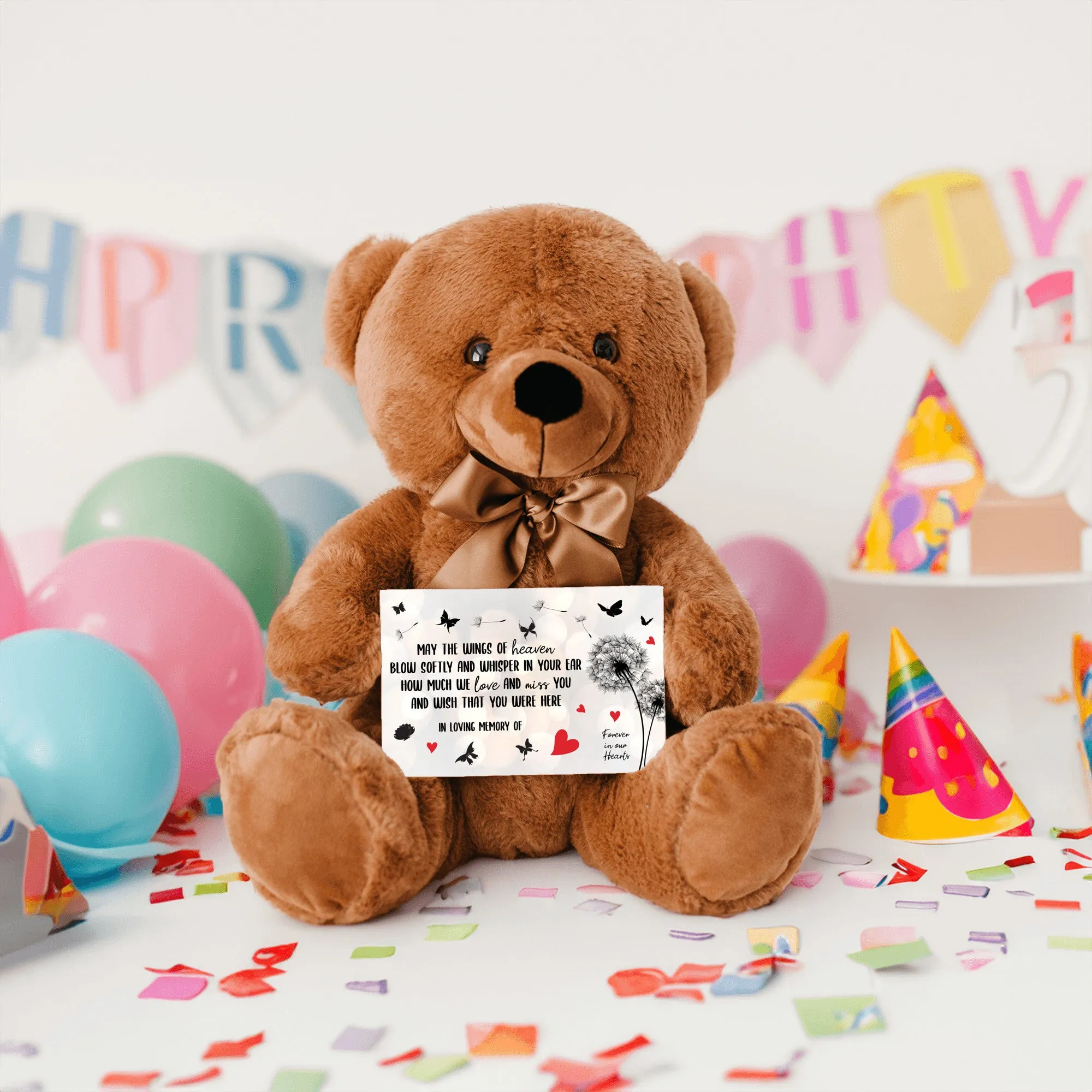 May The Wings of Heaven Teddy Bear with Message Card, PRICE INCLUDES FREE SHIPPING