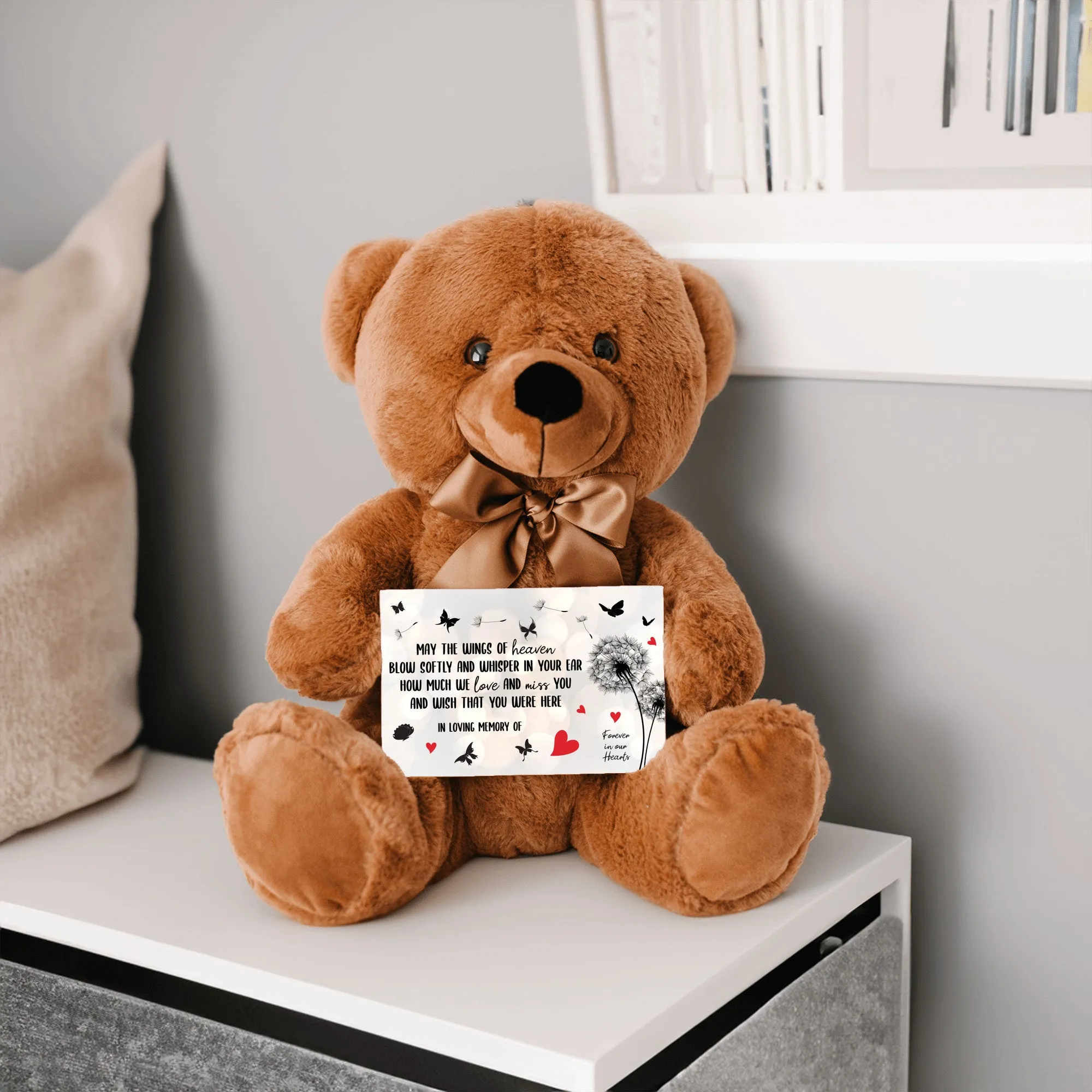 May The Wings of Heaven Teddy Bear with Message Card, PRICE INCLUDES FREE SHIPPING