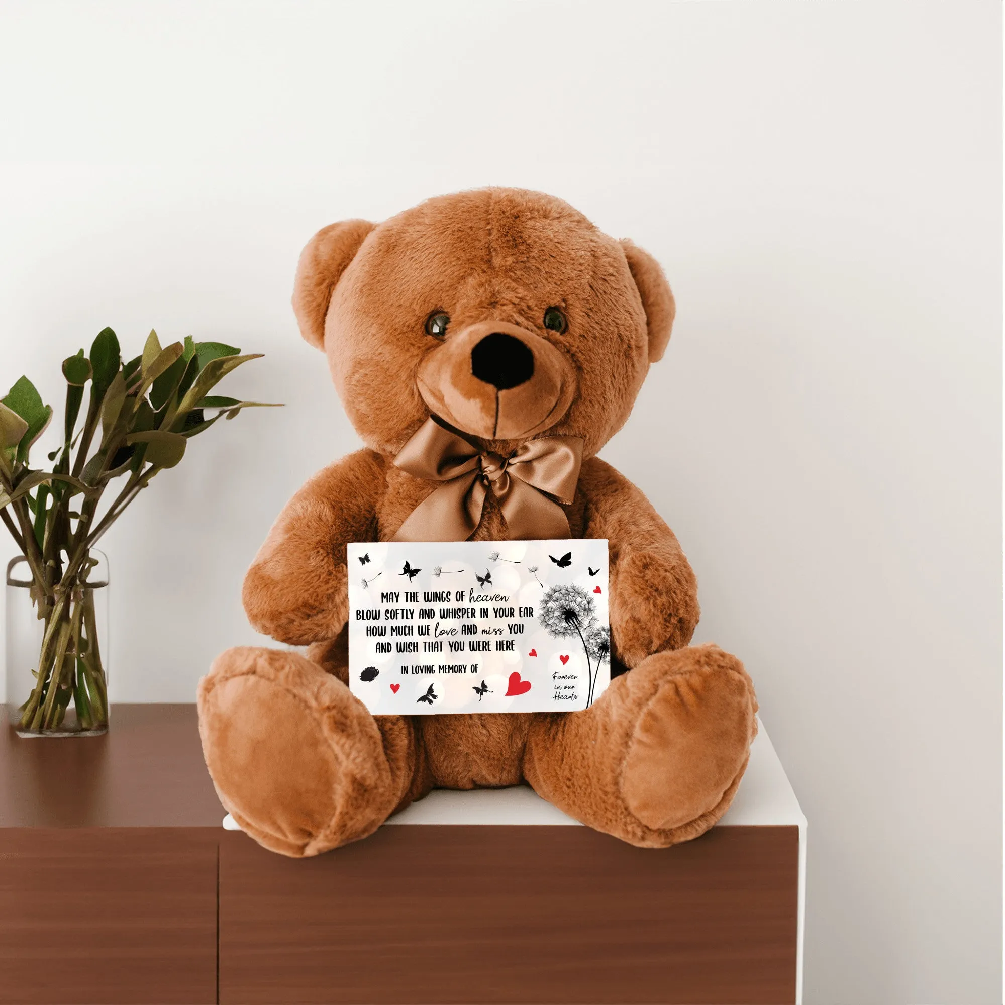 May The Wings of Heaven Teddy Bear with Message Card, PRICE INCLUDES FREE SHIPPING