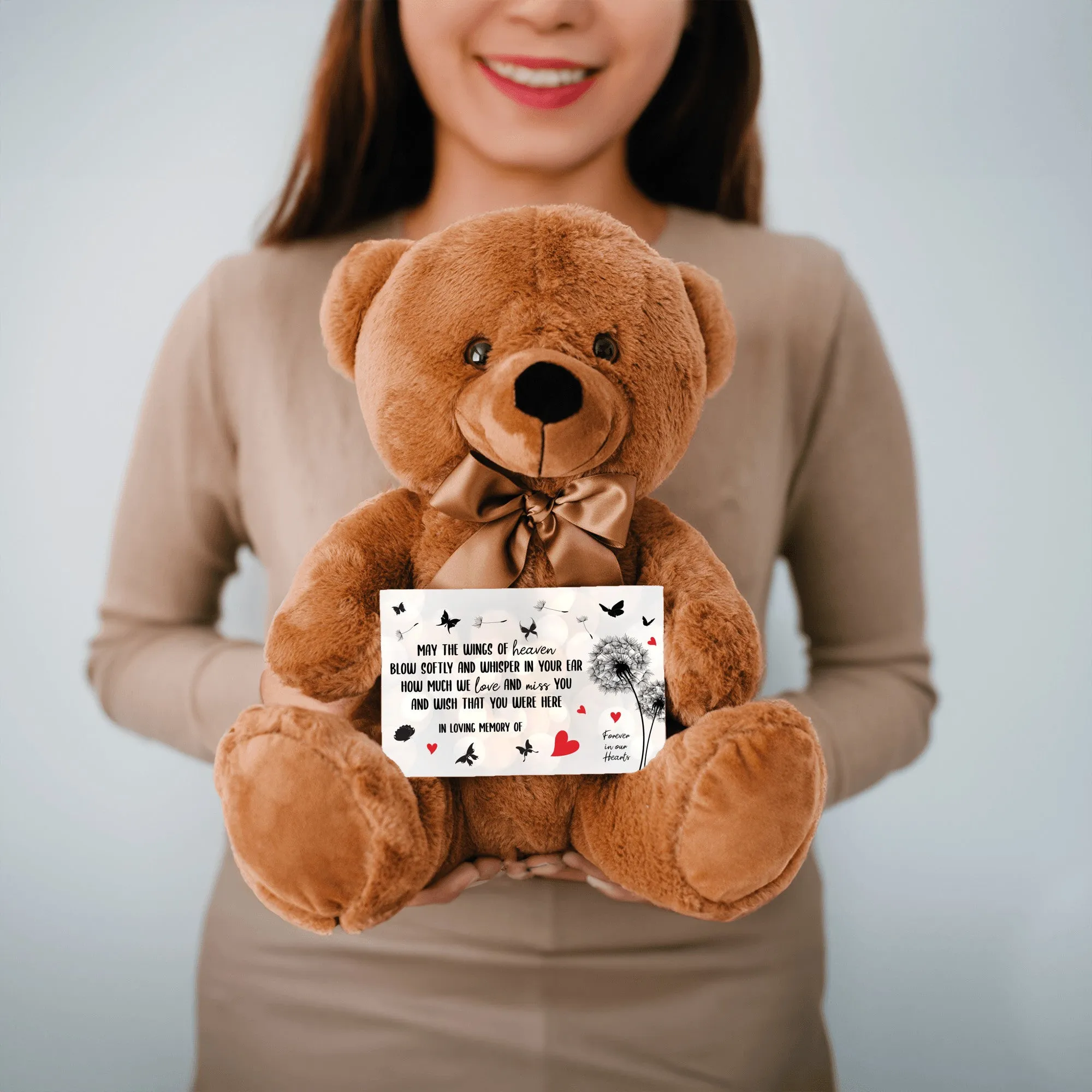 May The Wings of Heaven Teddy Bear with Message Card, PRICE INCLUDES FREE SHIPPING