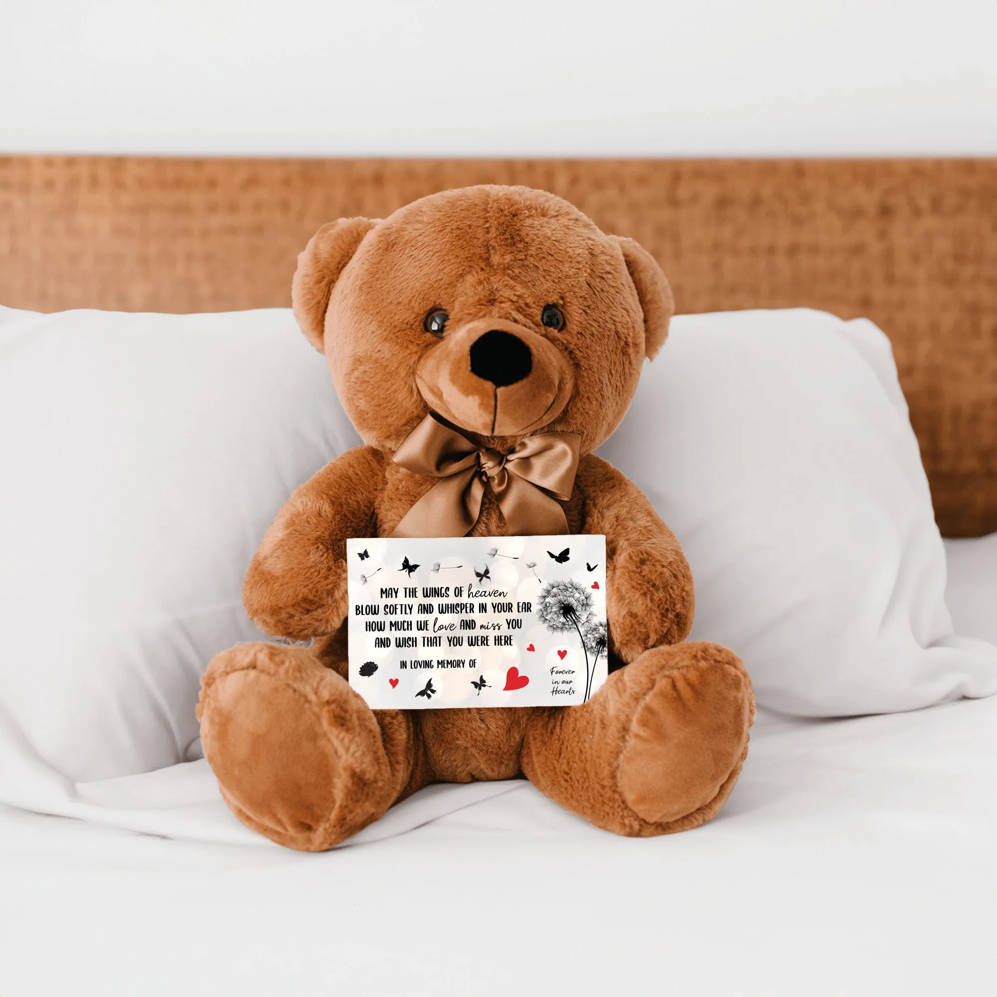 May The Wings of Heaven Teddy Bear with Message Card, PRICE INCLUDES FREE SHIPPING