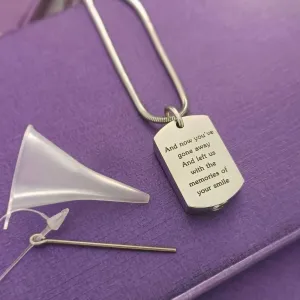 Memory Tag Cremation Necklace