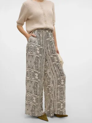 Menny Print Wide Leg Trousers
