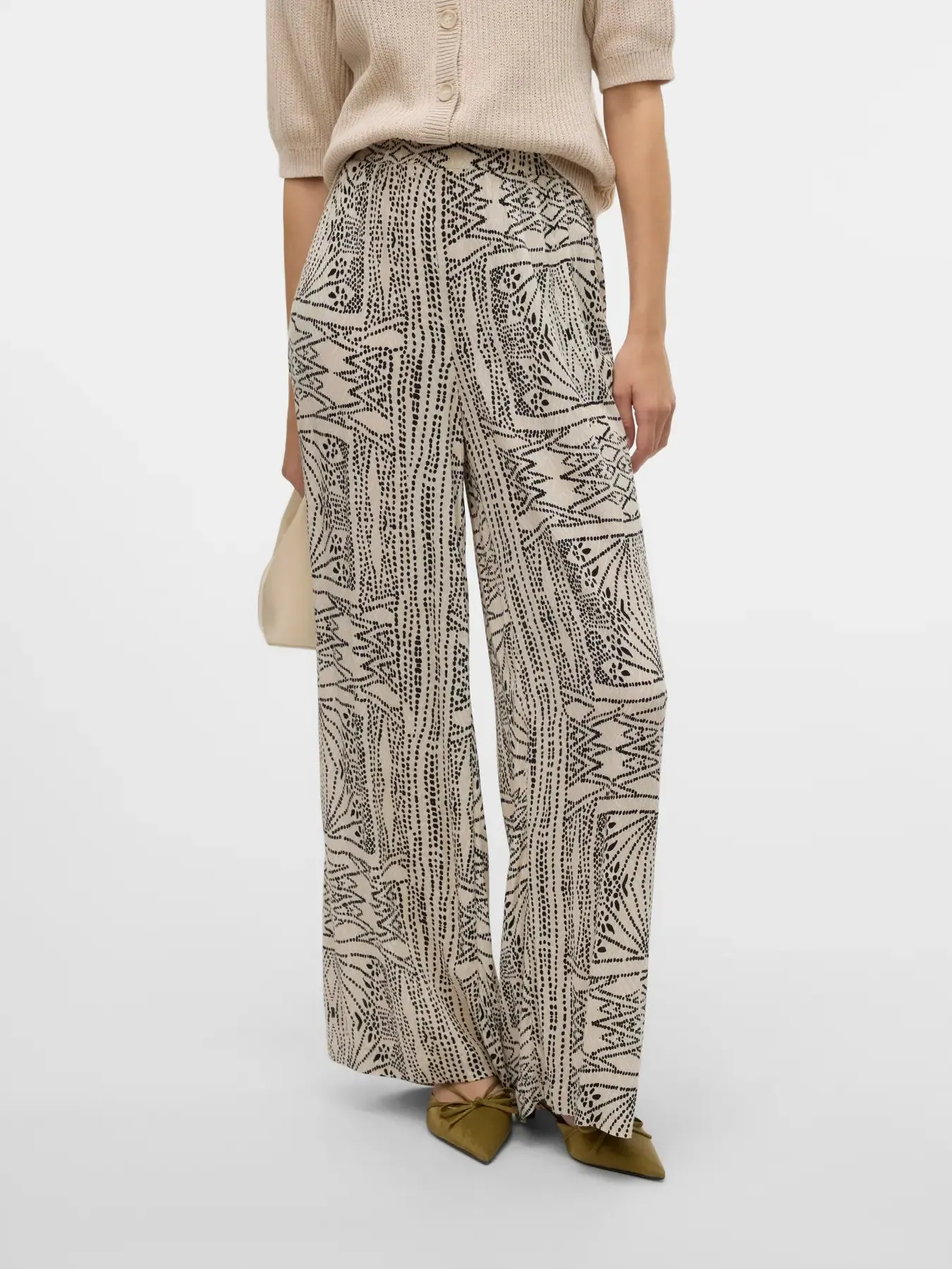 Menny Print Wide Leg Trousers